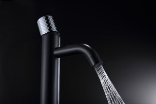 Смеситель для раковины Boheme Stick Black diamond чёрный/хром 121-BCR